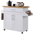 thumbnail image 1 of Pemberly Row Kitchen Island with Spice Rack in White, 1 of 8