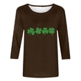 thumbnail image 4 of T-Shirt Imprimé pour Dames, Col Rond, Manches Trois-Quarts, Manches 3/4, Coupe Ample, 4 of 6