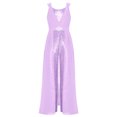 thumbnail image 4 of TiaoBug Combinaison à Sequins pour Filles Combinaisons Sans Manches Robe Maxi en Chiffon Combinaisons pour 7-14 Ans Violet 8, 4 of 6