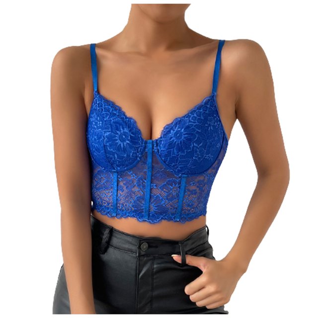 Birdeem Débardeurs Sans Manches Aguichant en Dentelle Transparente pour Femmes, Camisoles, Bretelles Fines, Gaines