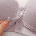 thumbnail image 4 of VEKDONE Woman's Lace Fashion Thin Style Ventilate Front Buckle Bra Without Steel Rim Pink 38/85BC, 4 of 5