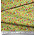 thumbnail image 2 of Soimoi Velvet Fabric Leaves & Floral Artistic Decor Fabric Printed Yard 58 Inch Wide, 2 of 5
