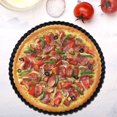 thumbnail image 3 of Removable Pizza Bakeware, 9 Inch Black Round High-carbon Steel Removable Tart Pan, Quiche For Cakes Baking Pizza Tarts, 3 of 8