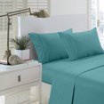 thumbnail image 2 of Martha Collection 1800 Series Embossed Deep Pocket Sheet Set - Super Soft & Wrinkle Free - Luxurious Bed Sheets Set (Twin Extra Long, Aqua), 2 of 2