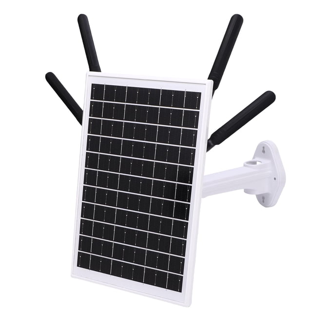Solar Powered 4G LTE Modem Router, 12W 300Mbps Solar WiFi 6 Extender with SIM Card Slot, 18000 MAh Battery 150M Long Range IP66 Rain Proof for Camping, RV Outdoor