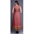 thumbnail image 4 of Bimba Kurtis Indiennes en Damas Pêche Foncée pour Femmes, Anarkali Prête à Porter Unie, Robe Imprimée Kurti Indienne Grande, 4 of 6