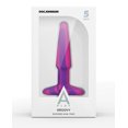 thumbnail image 1 of A Play 5" Groovy Silicone Anal Plug - Multicolor/yellow, 1 of 2