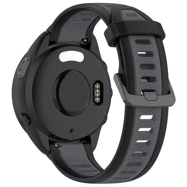 KOMI Applique Garmin Forerunner165 Sangle en silicone 20 mm Sangle à texture Bicolore 22 mm Sangle Officielle