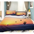 thumbnail image 1 of 3D Sunset Sky Hot Air Balloon Quilt Cover Set Bedding Set Duvet Cover, 1 of 3