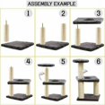 thumbnail image 5 of Cat Tree, Three Layers Cat Toy Cat Tree Scratching Post Activity Center Kennels Reinforced Columns Large Capacity 20cm x 20cm x 40cm black, 5 of 5