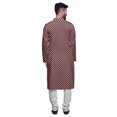thumbnail image 3 of Atasi Kurta à Manches Longues Imprimé, Boutonné, Asymétrique, Kurta de Designer pour Garçons, 3 of 5
