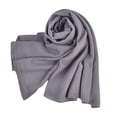 thumbnail image 1 of Youkk Classic And Fashionable Solid Color Scarf For Women Any Occasion R Single Color And Pleated Scarf dark grey, 1 of 6