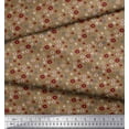 thumbnail image 2 of Soimoi Brown Rayon Fabric Flower Artistic Print Fabric by Yard 56 Inch Wide, 2 of 3