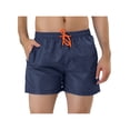 thumbnail image 1 of INSPIRE CHIC Men's Quick Dry Swim Trunks Lightweight Polyester Board Shorts with Mesh Lining 32 Navy Blue, 1 of 7