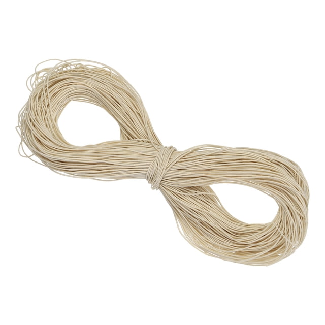 Uxcell Elastic Cord Heavy Stretch String Rope for Crafting DIY Sewing Hook Straps Camping Tie Down Strap Beige 1mm x 100m