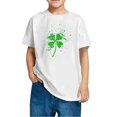thumbnail image 4 of FAIWAD Hauts pour Enfants Garçons Filles Manches Courtes T-Shirt Graphique de la Saint-Patrick Trèfle Mignon Décontracté Col Rond, 4 of 4