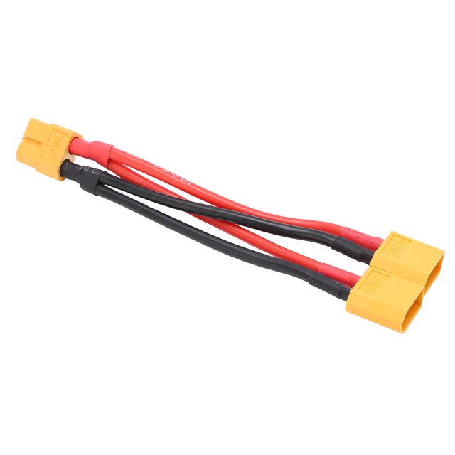 Fyydes XT60 Dual Extension Y Splitter,XT60 Parallel Battery Connector Cable Dual Extension Y Splitter 1 Female To 2 Male Silicone Wire For RC Batteries,XT60 Parallel Battery Connector Cable