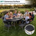 thumbnail image 3 of Costway 8 ft Portable Folding Table with HDPE Tabletop Safe Lock Mechanism Carrying Handle Black, 3 of 5