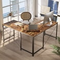 thumbnail image 2 of Bestier Bureau d'Ordinateur en Forme de L 95,2 Pouces avec Support de Moniteur Rustique, 2 of 6