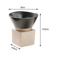 thumbnail image 2 of Pottery Tea Cup Hand Crafted Retro Chinese Embossed Kung Fu Tea 100ml for Tea Lover Indoor Outdoor Black, 2 of 8