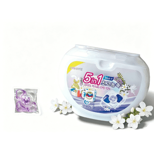 5-in-1 White Musk Laundry Detergent Pods with Fabric Softener & Scent Beads, Deep Cleaning Laundry Capsules for All Fabrics & Colors(RL 1 PC)