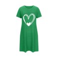 thumbnail image 5 of Amzcrzy Pyjamas pour Femmes Mode Imprimé Cœur Valentines Day Robe Décontractée Confortable à Manches Courtes Chemises de Nuit pour Femmes Valentines Day Cadeaux, 5 of 5