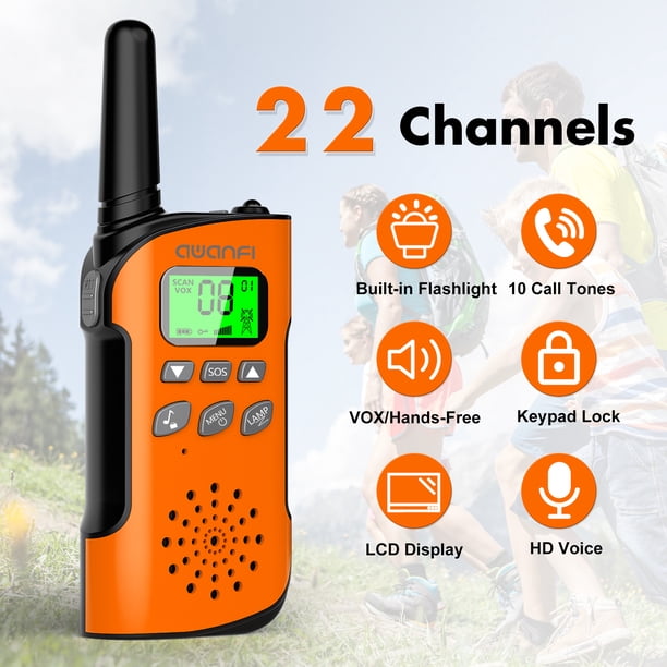 Walkie Talkies 3 Pack, AWANFI Rechargeable Walkie Talkies for Kids