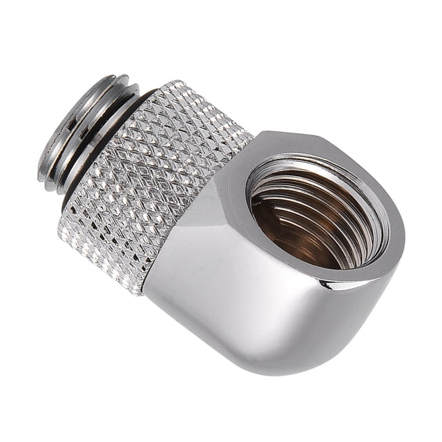 Elbow Barb Barb Fitting, with Hidden Silicone Ring 90 Degrees Rotating G1/4 Thread Tow-touch Fitting, for Soft Tubes Hard Tubes