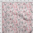 thumbnail image 4 of oneOone Rayon Red Fabric Animal Dress Material Fabric Print Fabric By The Yard 56 Inch Wide, 4 of 4