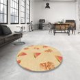 thumbnail image 4 of Ahgly Company Tapis d'Intérieur Lavable à la Machine, Carré, Transitionnel, Orange, Tapis de Zone, 7 Pieds Carré, 4 of 7