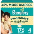 thumbnail image 1 of Pampers Swaddlers Diapers, Size 4 (15-34 lbs), Absorbent, Keeps Baby Dry and Comfortable, Skin Safe Disposable Baby Diaper, 1 of 27