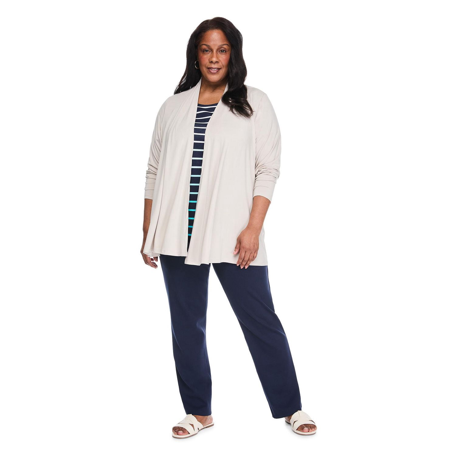 Cardigan avec motif en cascade Karen Scott Plus pour femmes