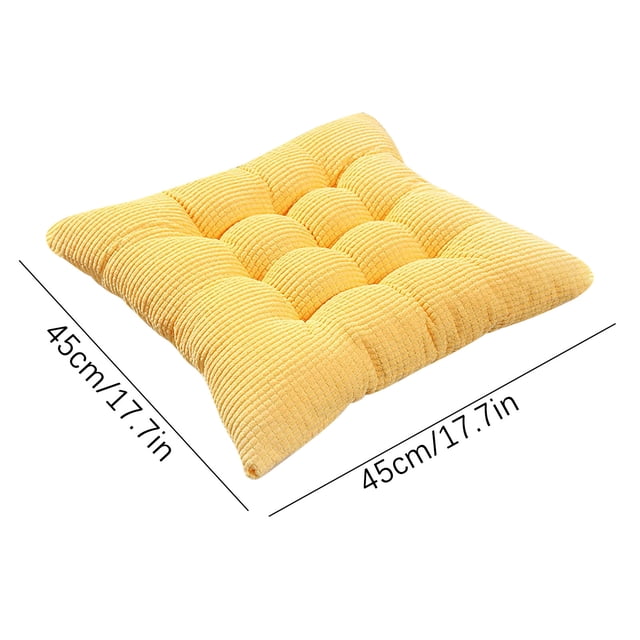 45x45cm Soft Dining Chair Cushion, Double-Sided Padded Seat Cover with Non-Slip Fasteners