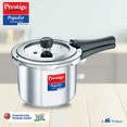 thumbnail image 2 of Prestige Populaire Svachh Spillage Control Autocuiseur en acier inoxydable, 3L, Argent, 2 of 8