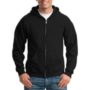 Ediodpoh Mens Zip up Hoodie Long Sleeve Full Zip Hooded Sweatshirt Pullover with Pocket Mens Sweatshirts Black XL