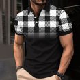 thumbnail image 2 of Sentmoon Chemise Hawaïenne Surdimensionnée Décontractée Col Rabattu Manches Courtes Tenue Respirante Imprimé à Carreaux Hauts de Printemps pour Hommes Doux et Confortable pour la Pêche et l'Été en Plein Air TTG, 2 of 6