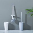 thumbnail image 3 of Toilet Bowl Brush Holder Set, Bathroom Deep Cleaning Toilet Cleaner Scrubber Under Rim with Curved Bristle for Dead Corner Clean,Hidden Rv Toilet Decorative Accessories with Caddy, 3 of 9