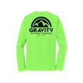 thumbnail image 2 of Gravity Outdoor Co. Chandail à Manches Longues - Vert Flash - Logo Noir - 2TG, 2 of 2