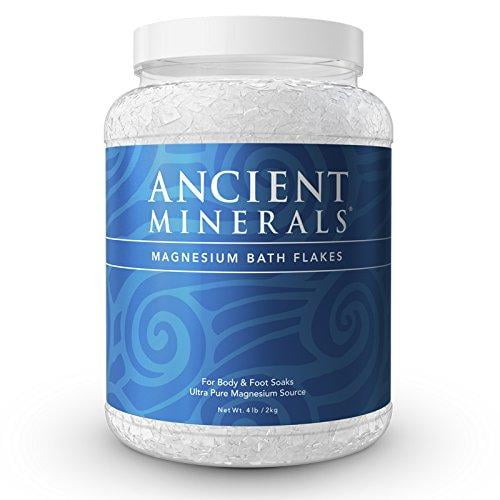 Ancient Minerals Magnesium Bath Flakes - Bathing Alternative to Epsom Salt - Soak in Natural Salts - High-Absorption Efficiency for Relaxation, Wellness & Muscle Relief (4 lb)