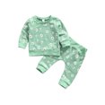 thumbnail image 2 of xiaxaixu Baby Sweater + Pants, Flower Pattern Pocket Decoration Clothing, 2 of 7