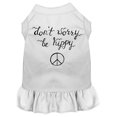 thumbnail image 1 of Be Hippy Screen Print Dog Dress White Xl (16), 1 of 2