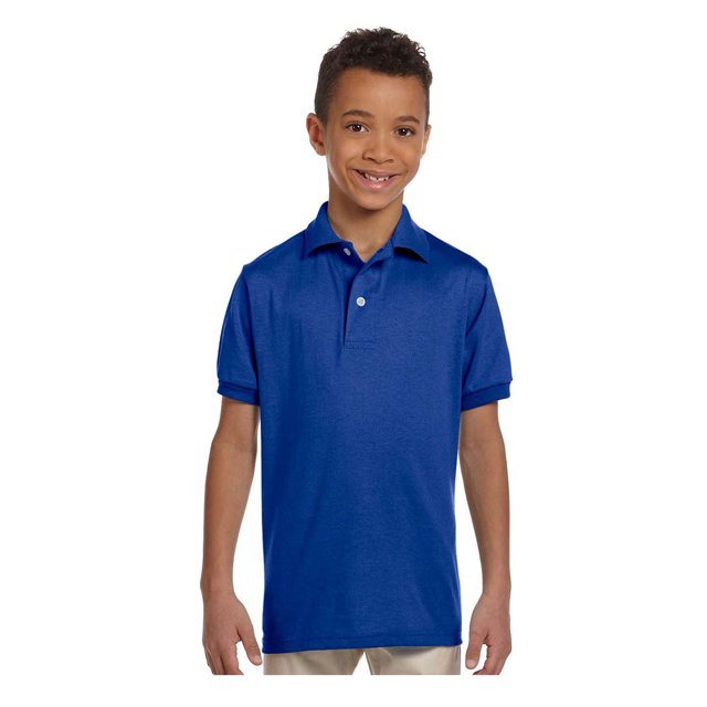 Jerzees Polo Sans Étiquette Résistant aux Taches pour Grand Garçon, Style 437Y