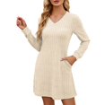thumbnail image 2 of RKSTN Dresses for Women Spring Dots Solid Color Long Sleeve Closed Temperament Dress Loose Fitting Dresses, 2 of 5
