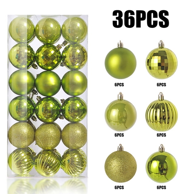 Meitianfacai 36PCS Christmas Xmas Tree Ball Bauble Hanging Home Party Ornament Decor 3CM