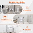 thumbnail image 2 of Raised Toilet Seat with Armrest, 6 Height Adjustable Aluminum Toilet Seat Riser for Seniors, Commode Safety Frame Rails with Soft Padded, Supports Up to 330lbs, 2 of 10
