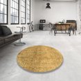 thumbnail image 3 of Ahgly Company Indoor Round Abstract Sedona Brown Oriental Area Rugs, 4' Round, 3 of 6
