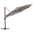thumbnail image 4 of CorLiving 11.5ft Deluxe Durable Canopy Offset Titling & Rotating Patio Umbrella with Aluminum Frame, 4 of 9