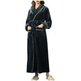 thumbnail image 1 of Timegard Womens Bathrobe Long Sleeve Lapel Neck Nightgowns Long Plush Robes Fall Winter Warm Comfy Robe, 1 of 5