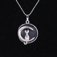 thumbnail image 1 of Women Necklace Cat on Moon Crystal Suspension Pendants Hardshell Charms, 1 of 6