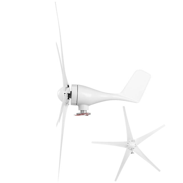 5 Blades Wind Generator, Injection-Molded Small Wind Generator, Low Vibration For Boats Marine Home Charging Cabins -40 Degrees Celsius -80 Degrees Celsius White 48V